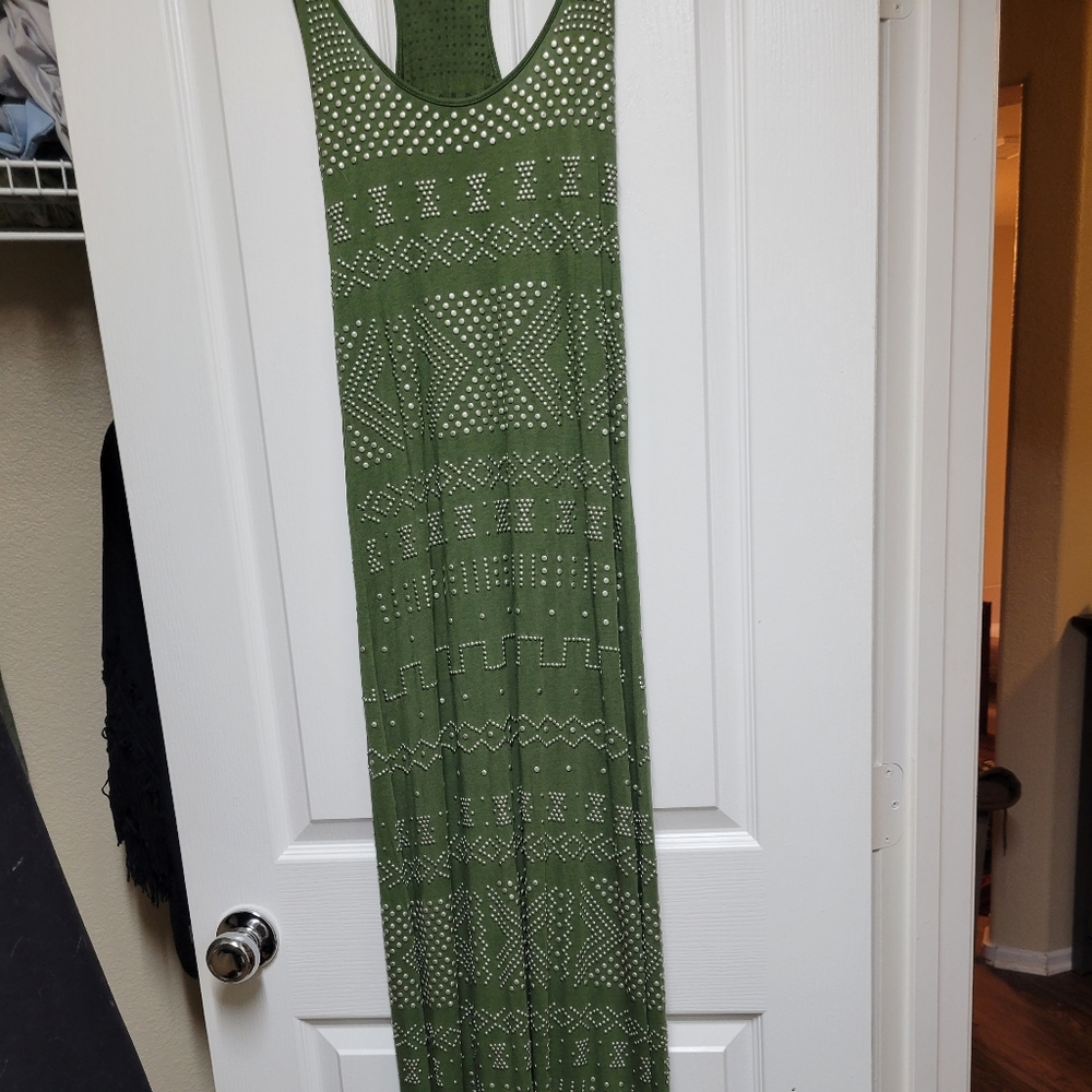 Torn By Ronny Kobo Studded Maxi Dress